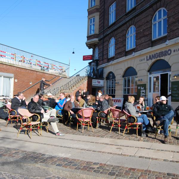 Drinks with a harbour view - Café Langebro on Islands Brygge, Copenhagen