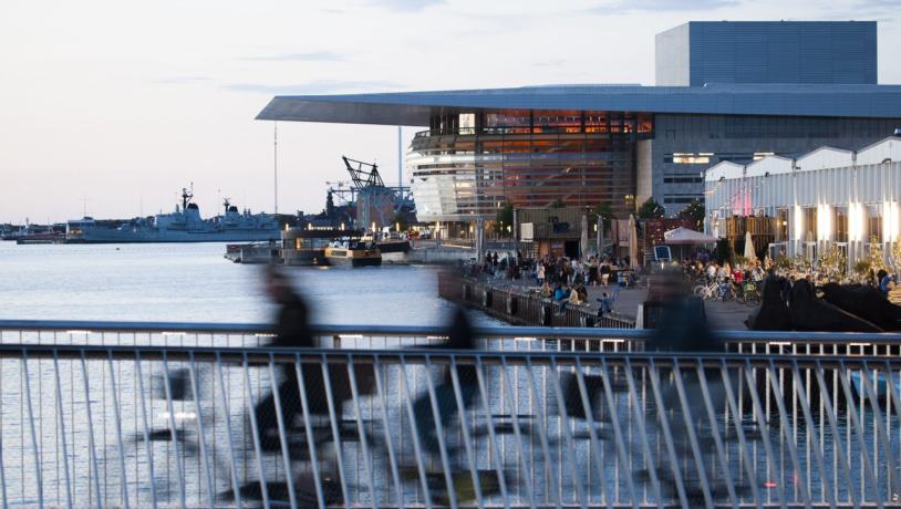 Bridge in Copenhagen in front of the Royal Opera House