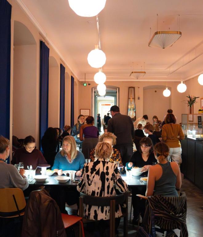 Fællesspisning på Designmuseum Danmark