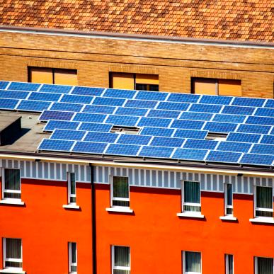 Hotel with solor panels