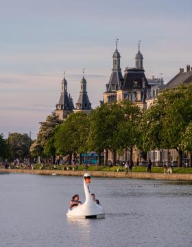 Summertime in Copenhagen, sailing on the lakes