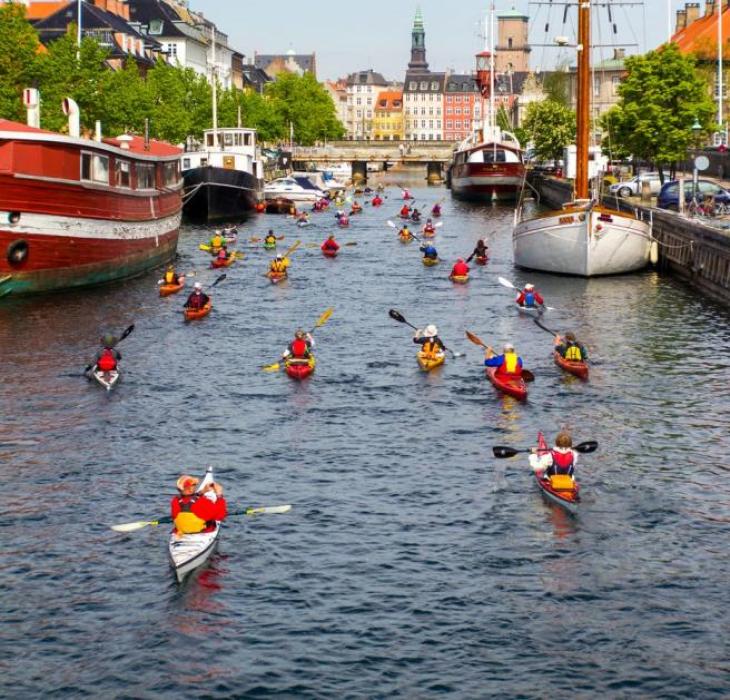 kayak in frederiksholms canal Copenhagen