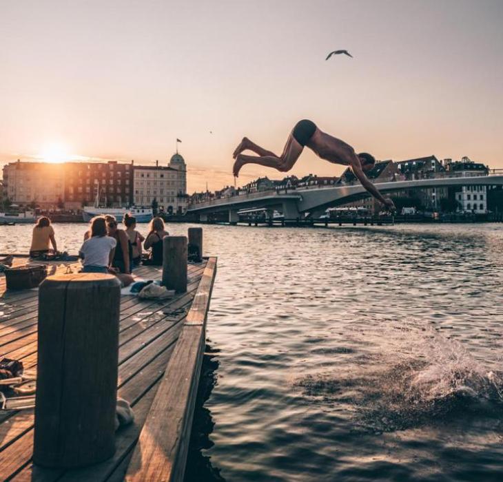 Evening swim in Copenhagen harbour